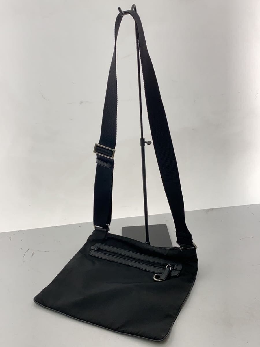 PRADA Triangle Logo Sacoche Shoulder Bag Nylon BLK 2