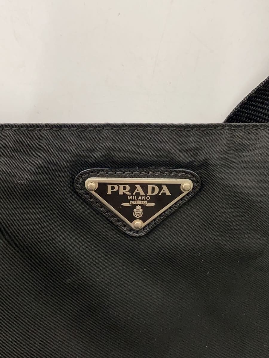 PRADA Triangle Logo Sacoche Shoulder Bag Nylon BLK 4