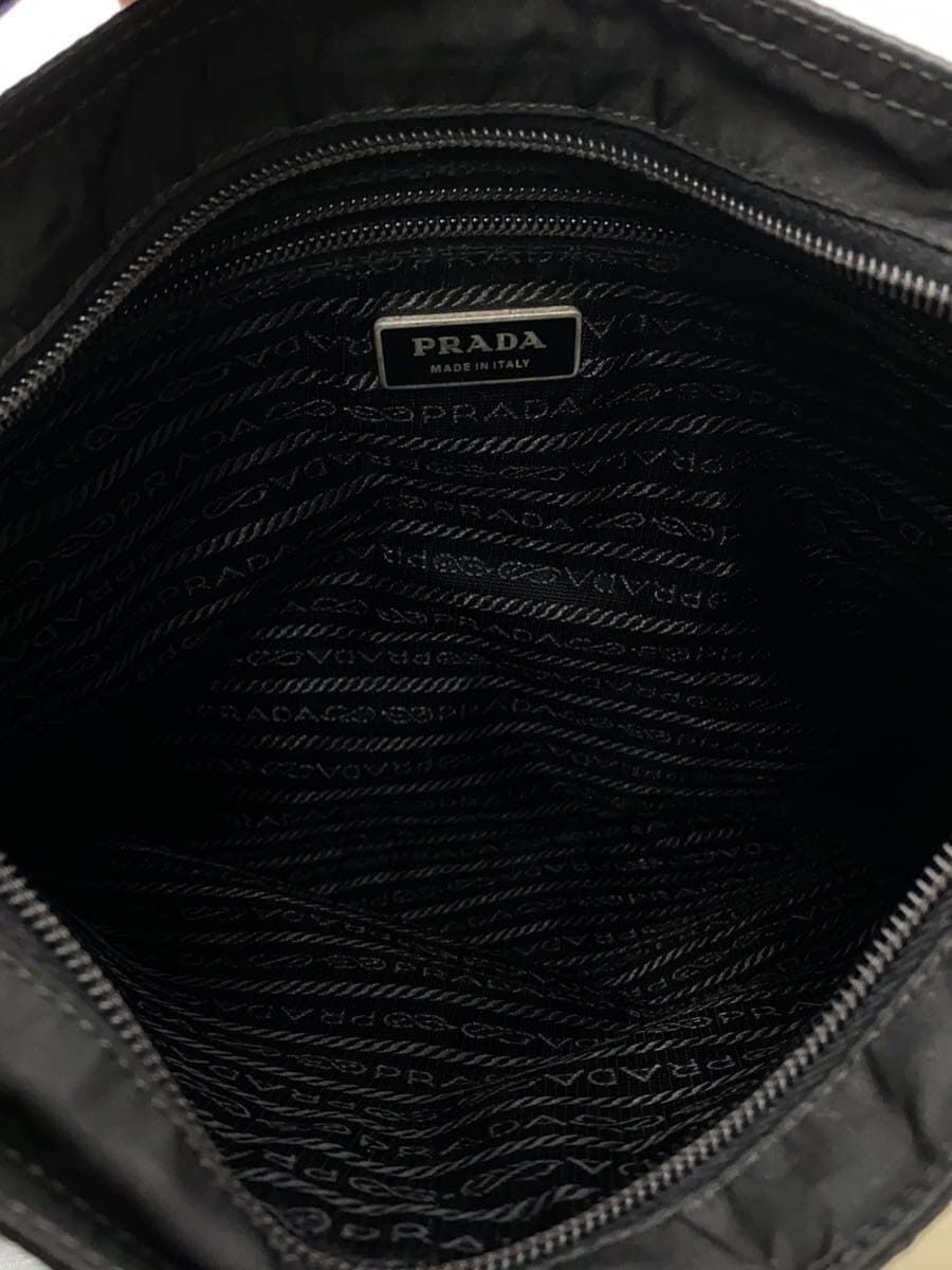 PRADA Triangle Logo Sacoche Shoulder Bag Nylon BLK 5