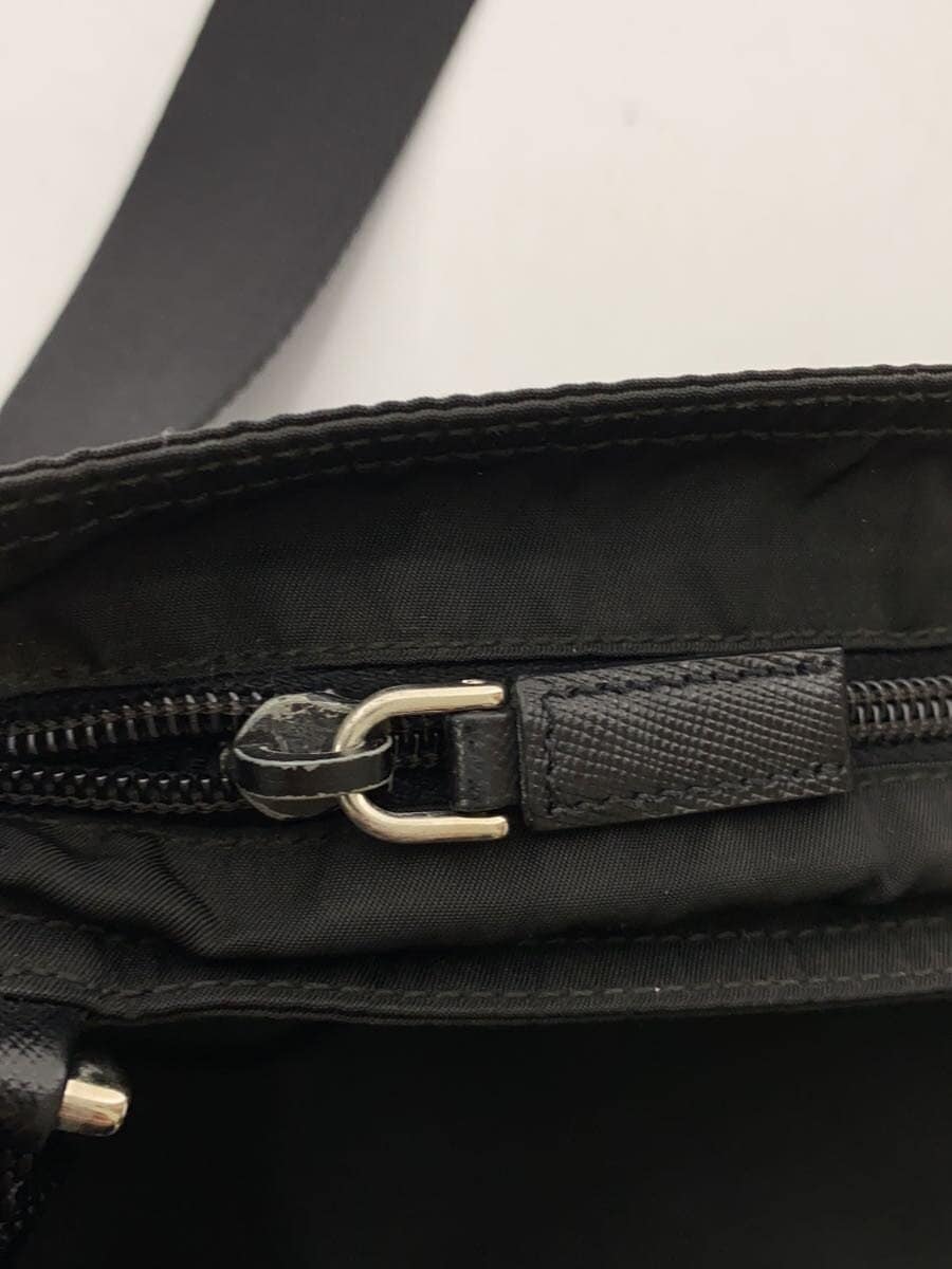 PRADA Triangle Logo Sacoche Shoulder Bag Nylon BLK 8