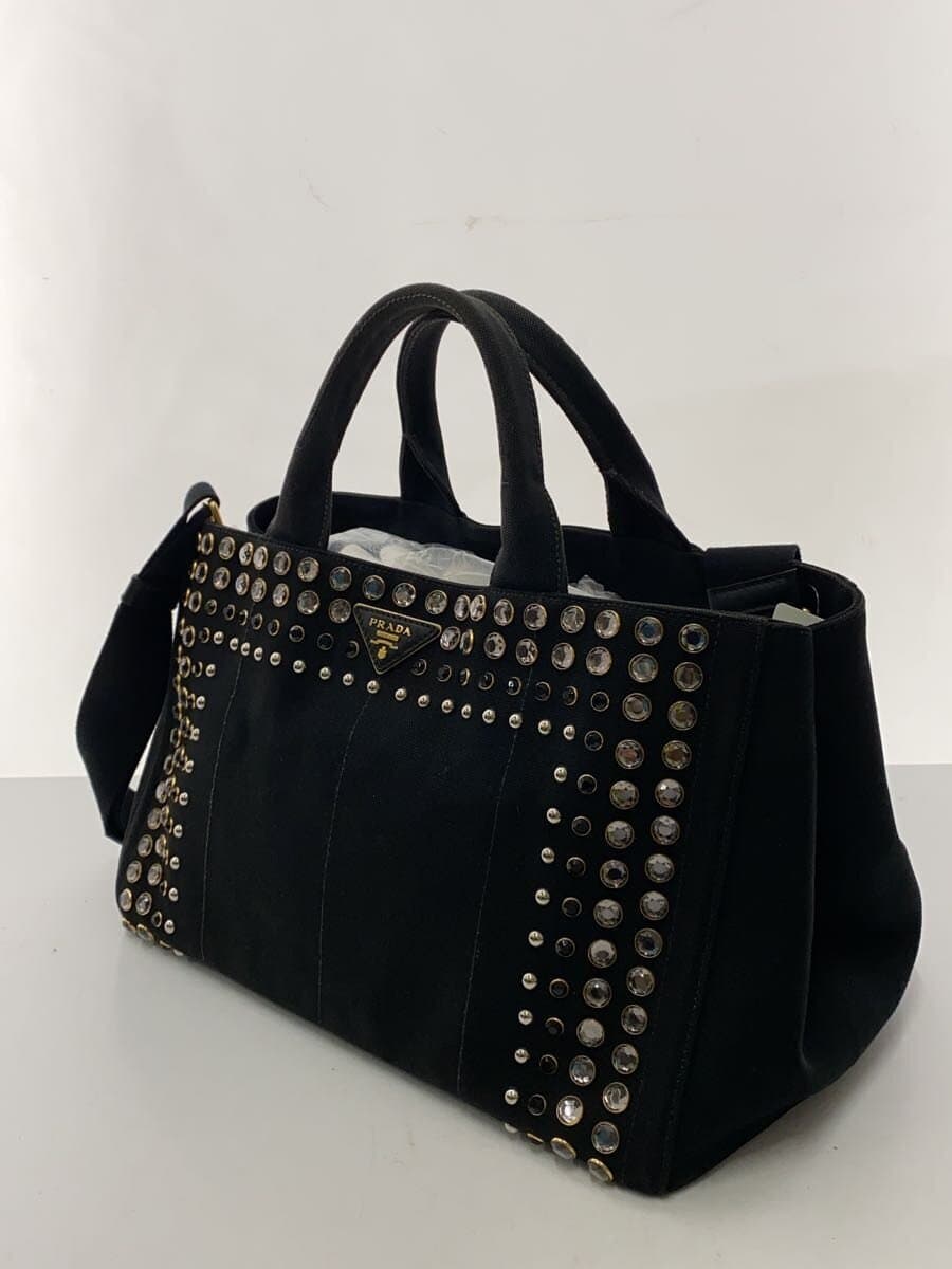 PRADACANAPA 2-Way Shoulder Bag Canvas BLK B24390 2