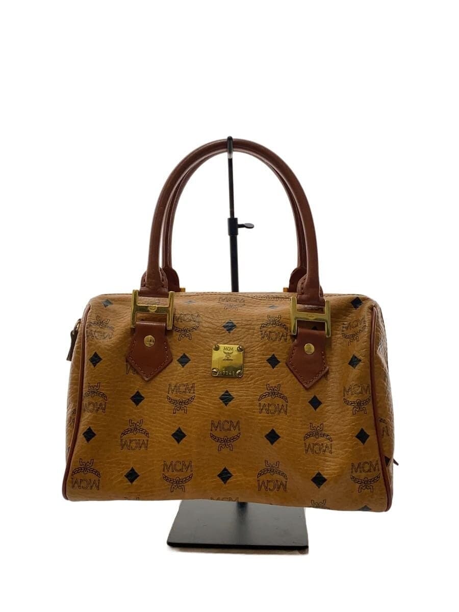 MCM Boston Bag Leather CML All Over Pattern