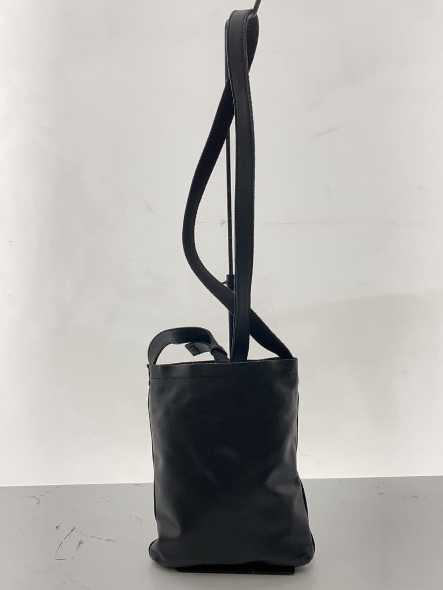 agnes b. Shoulder Bag Leather BLK PAH02Z-03 3