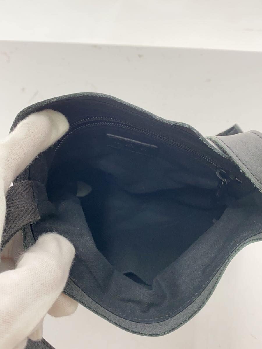 agnes b. Shoulder Bag Leather BLK PAH02Z-03 6