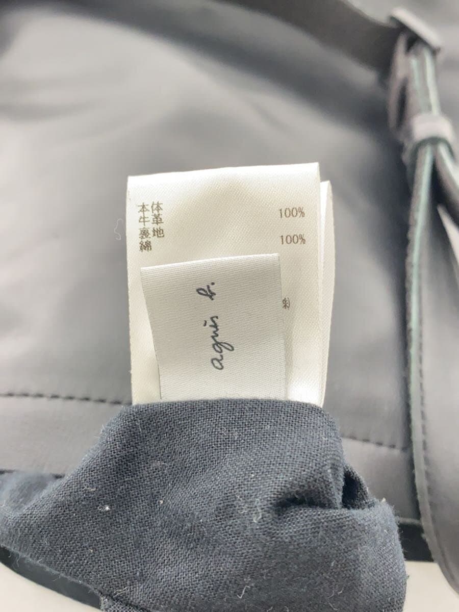 agnes b. Shoulder Bag Leather BLK PAH02Z-03 7