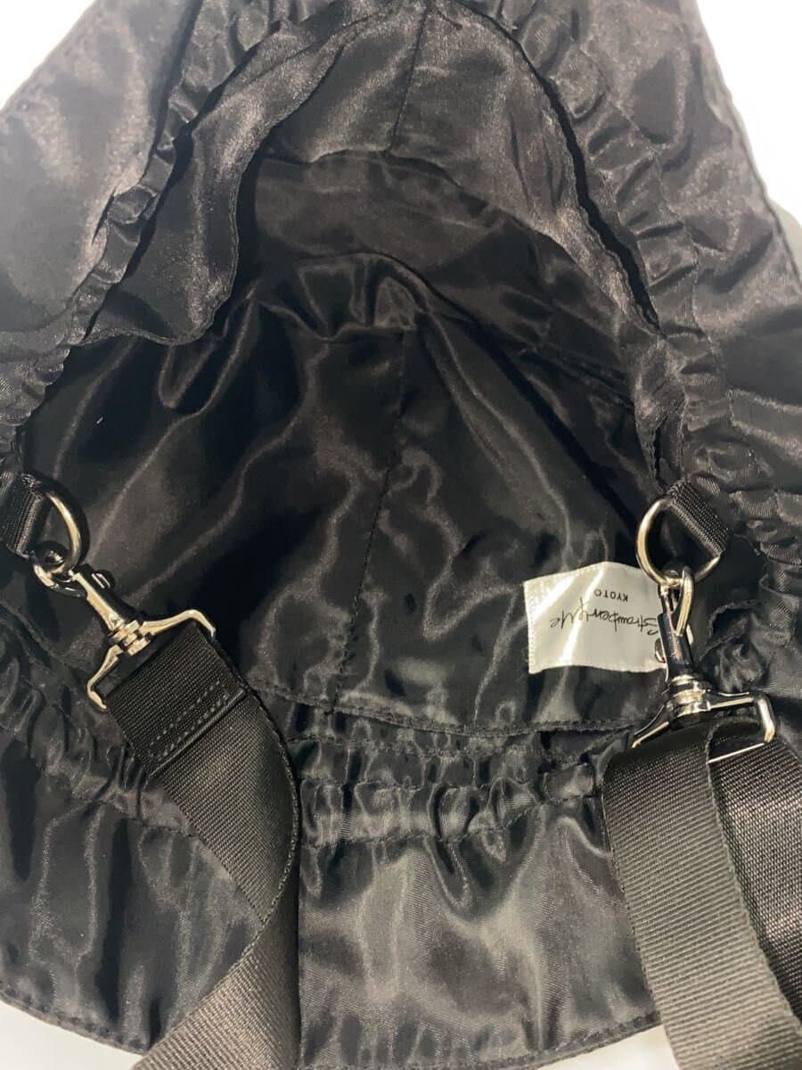 ATAOStrawberryMe Drawstring Bag Shoulder Bag Embroidery Nylon BLK 6