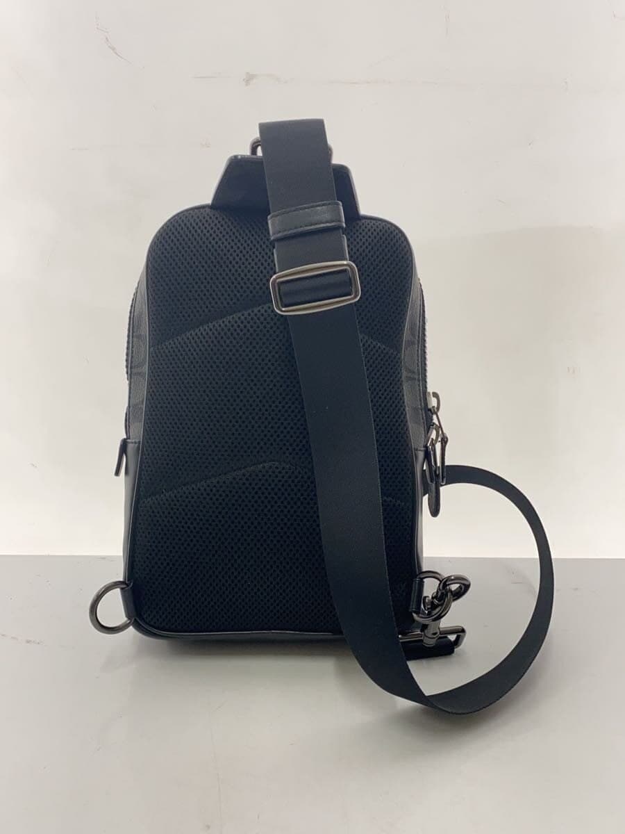 COACH Signature One Shoulder Bag Body Bag PVC Black All-over Pattern c2711 3