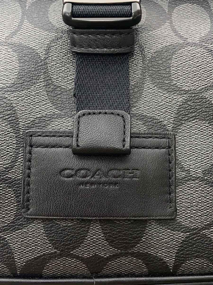 COACH Signature One Shoulder Bag Body Bag PVC Black All-over Pattern c2711 5