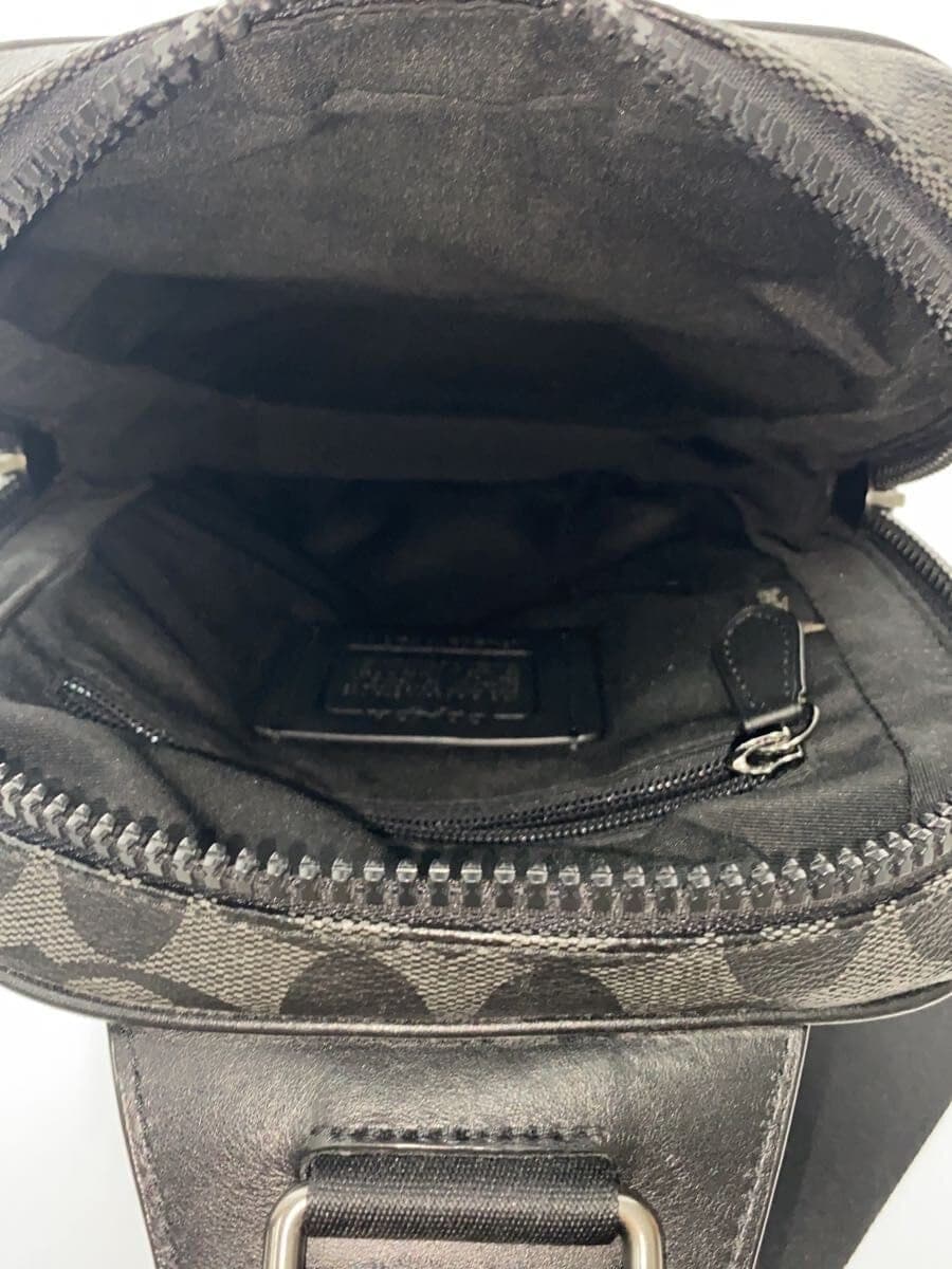 COACH Signature One Shoulder Bag Body Bag PVC Black All-over Pattern c2711 6