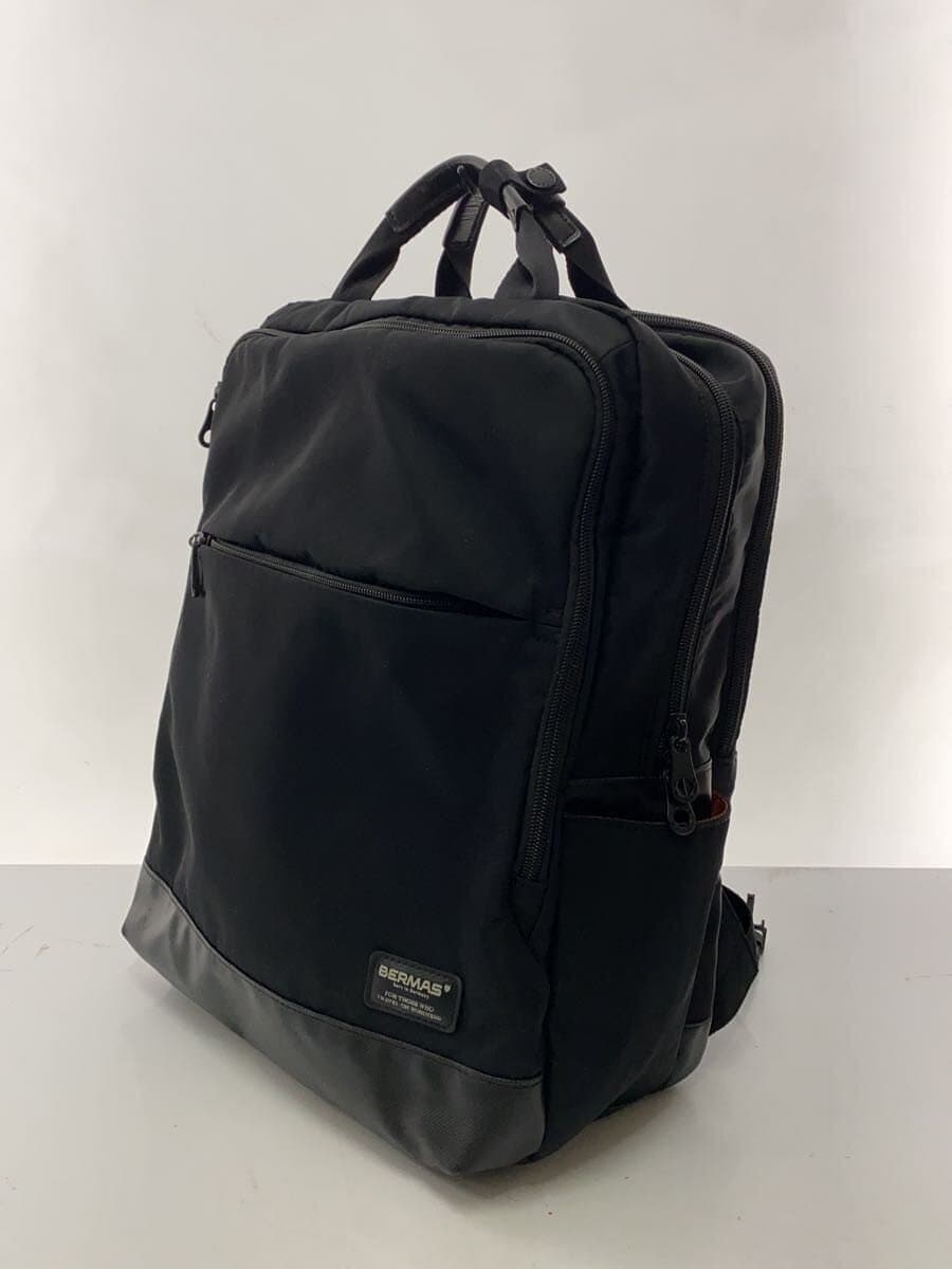 BERMAS Backpack Nylon Black Plain 2