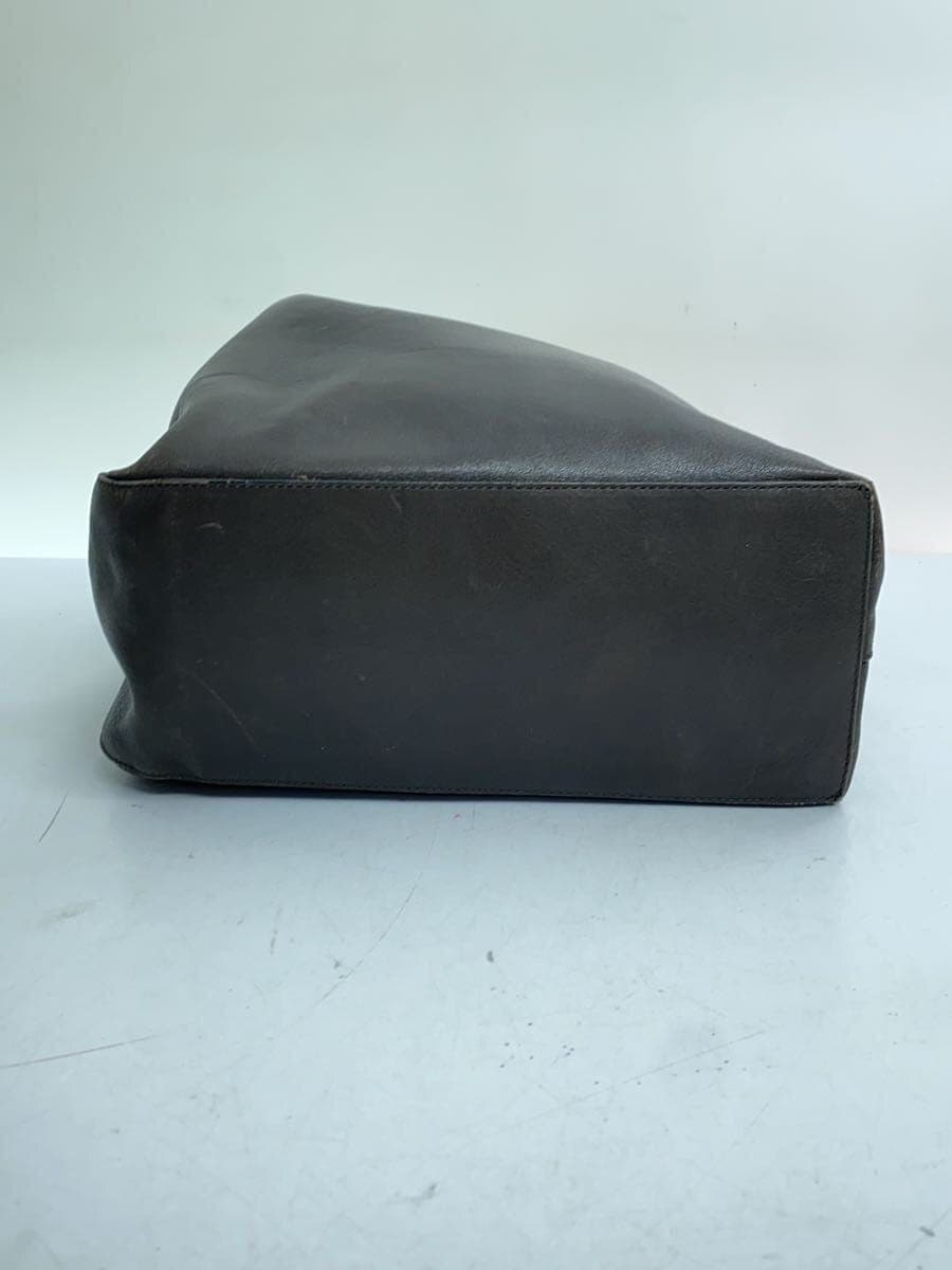 JURGEN LEHL Shoulder Bag Leather GRY Plain 4