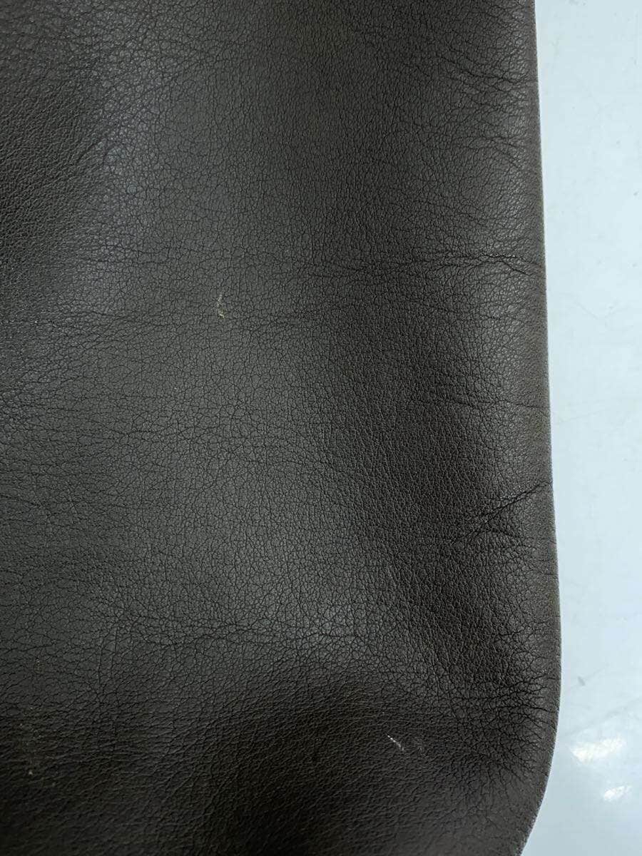 JURGEN LEHL Shoulder Bag Leather GRY Plain 7