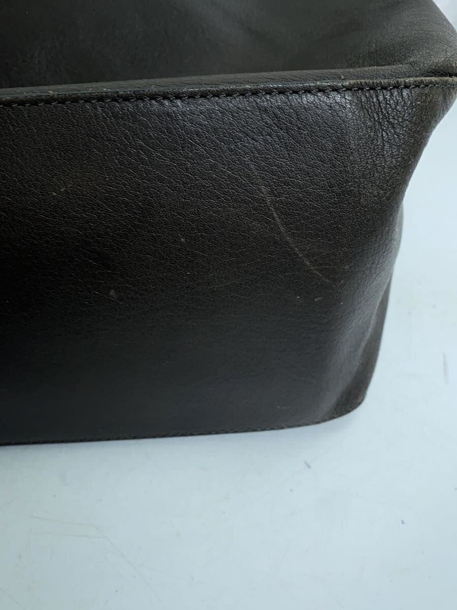 JURGEN LEHL Shoulder Bag Leather GRY Plain 9