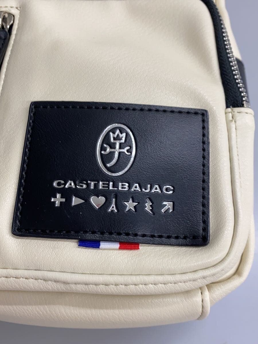 CASTELBAJAC Shoulder Bag WHT Solid 5
