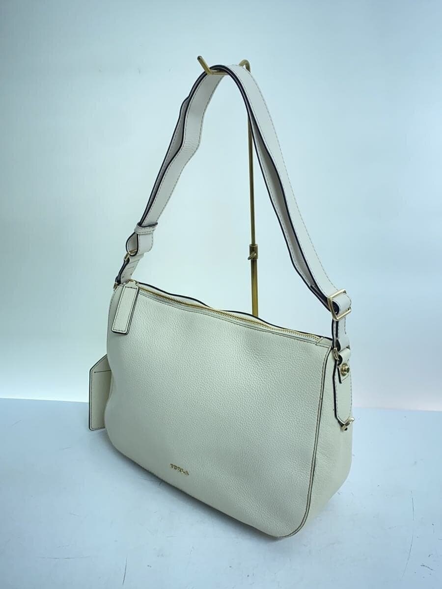 FURLA shoulder bag -- WHT plain 2