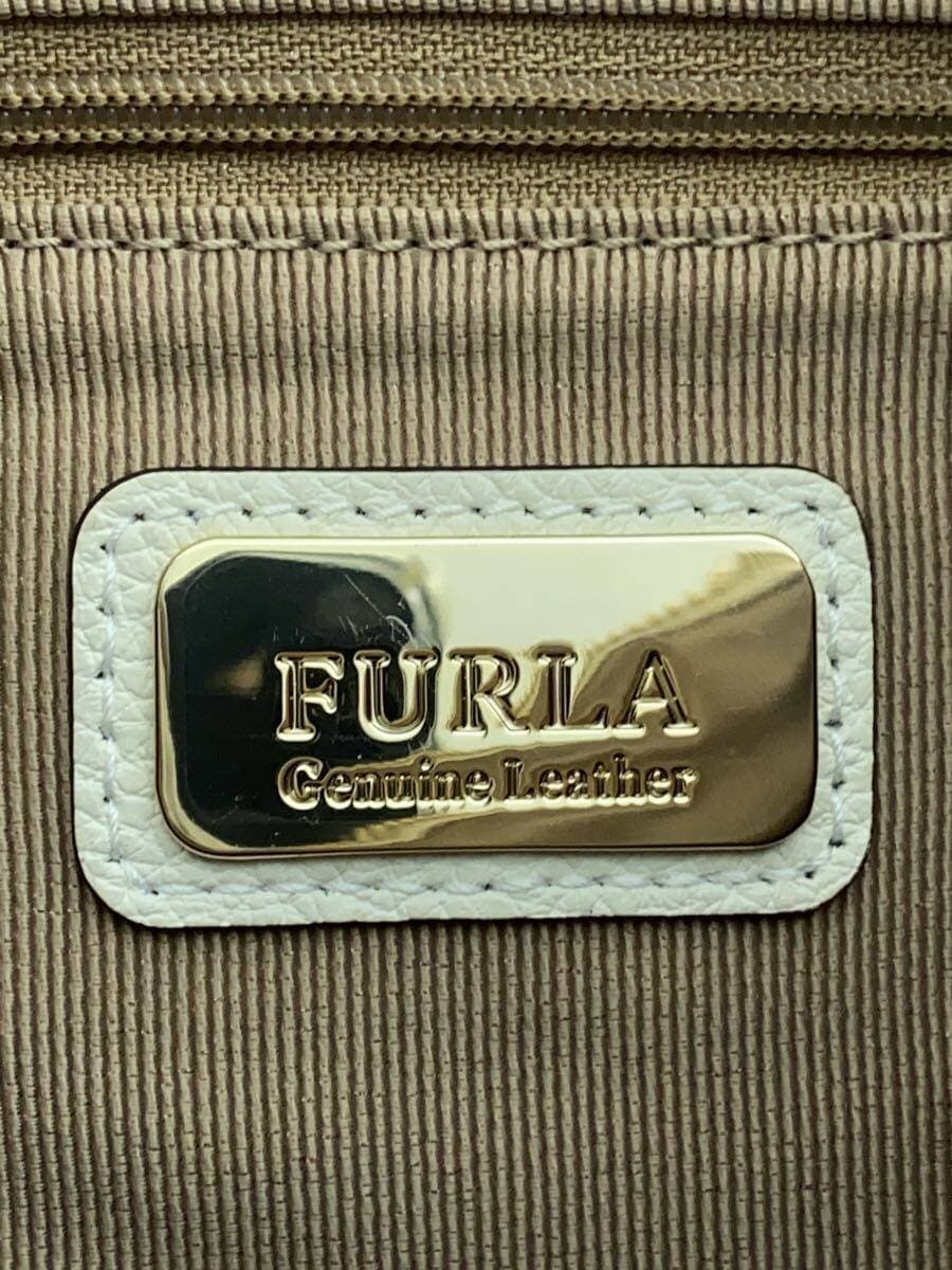 FURLA shoulder bag -- WHT plain 5