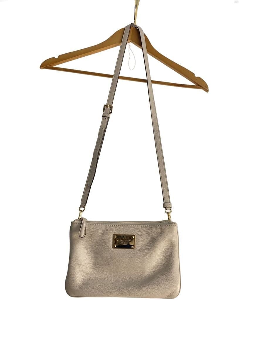 MICHAEL KORS Shoulder Bag Leather WHT Plain AQ-1301