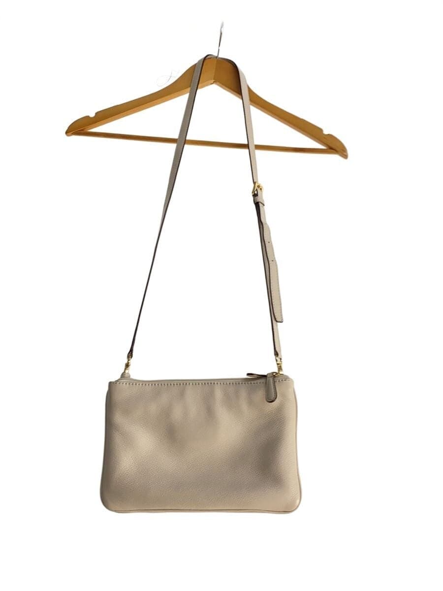 MICHAEL KORS Shoulder Bag Leather WHT Plain AQ-1301 3