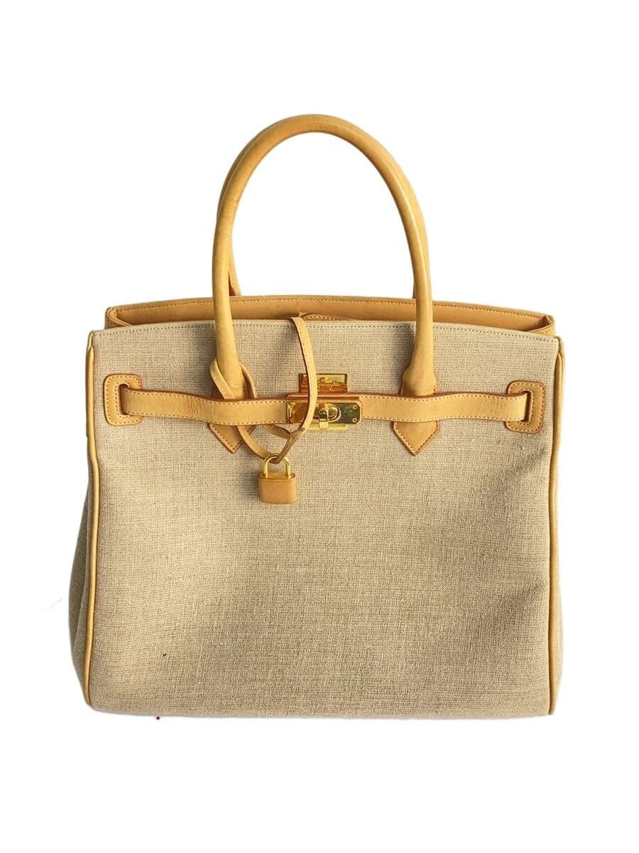 GINZA Kanematsu handbag -- BEG solid color