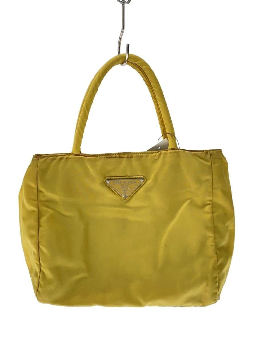 PRADA Tote Bag Nylon YLW Solid B4325