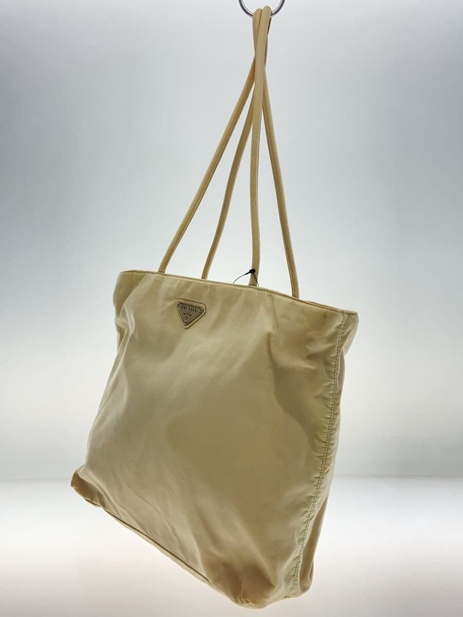 PRADA tote bag nylon beige plain 2