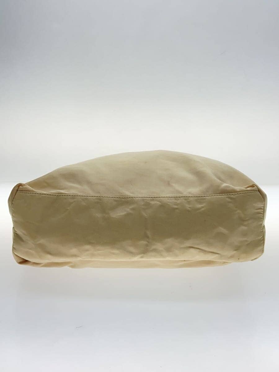 PRADA tote bag nylon beige plain 4