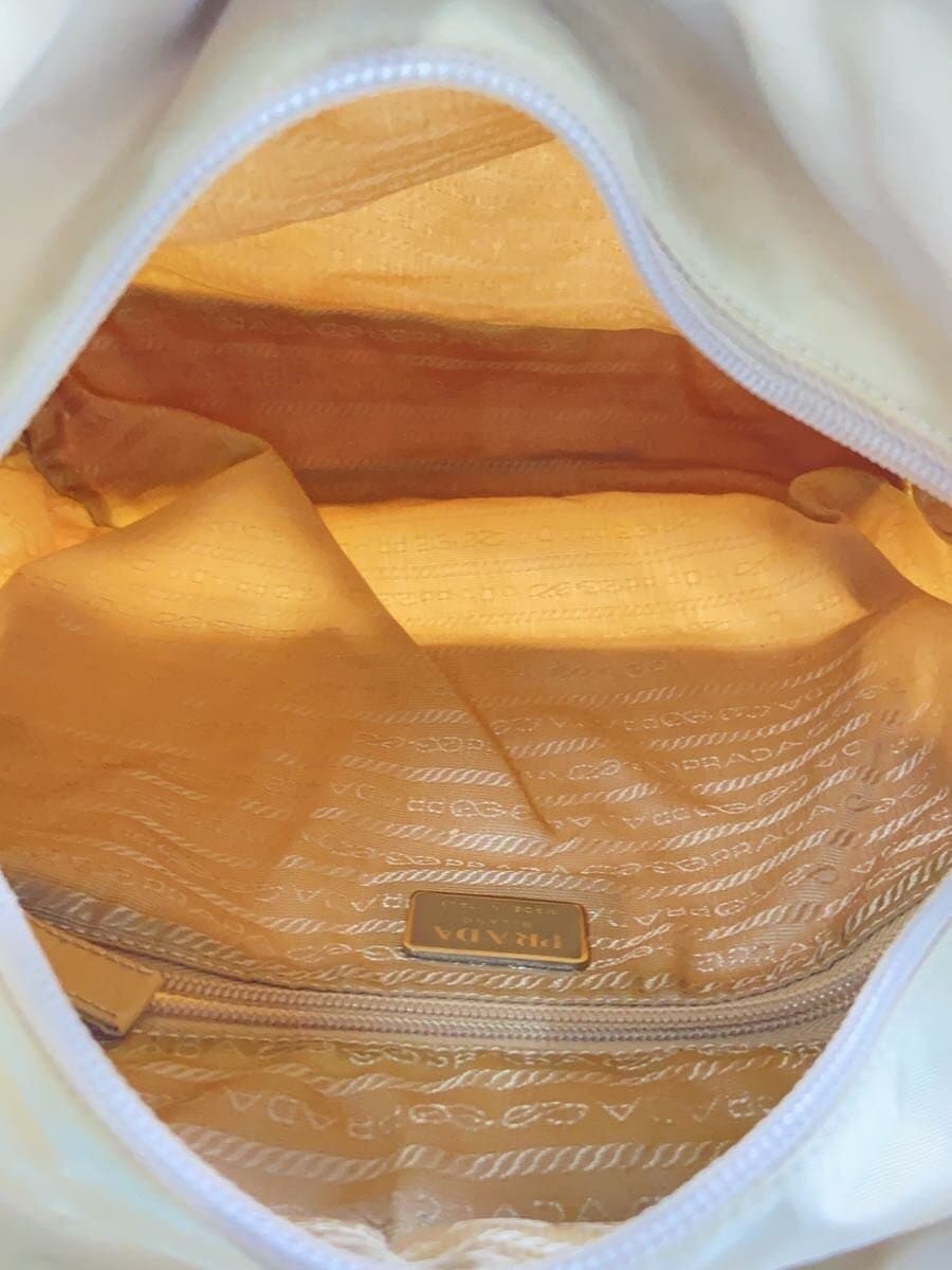 PRADA tote bag nylon beige plain 6
