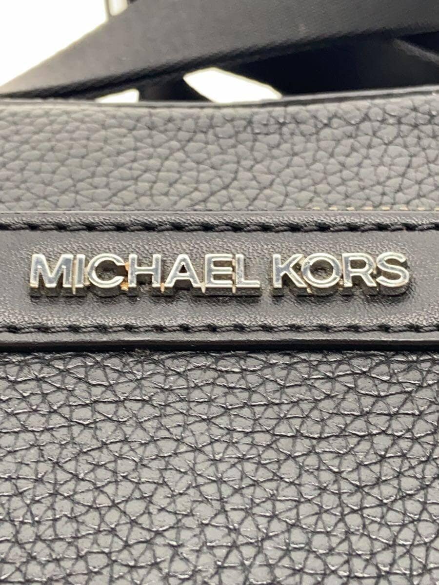 MICHAEL KORS Shoulder Bag Leather Black Plain 5