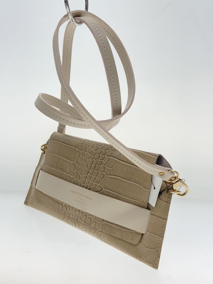 CHRISTIAN VILLA Pouch Leather BEG 2