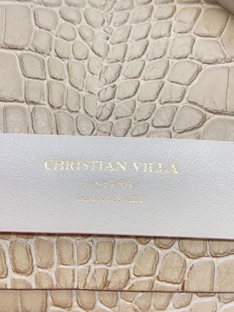 CHRISTIAN VILLA Pouch Leather BEG 5