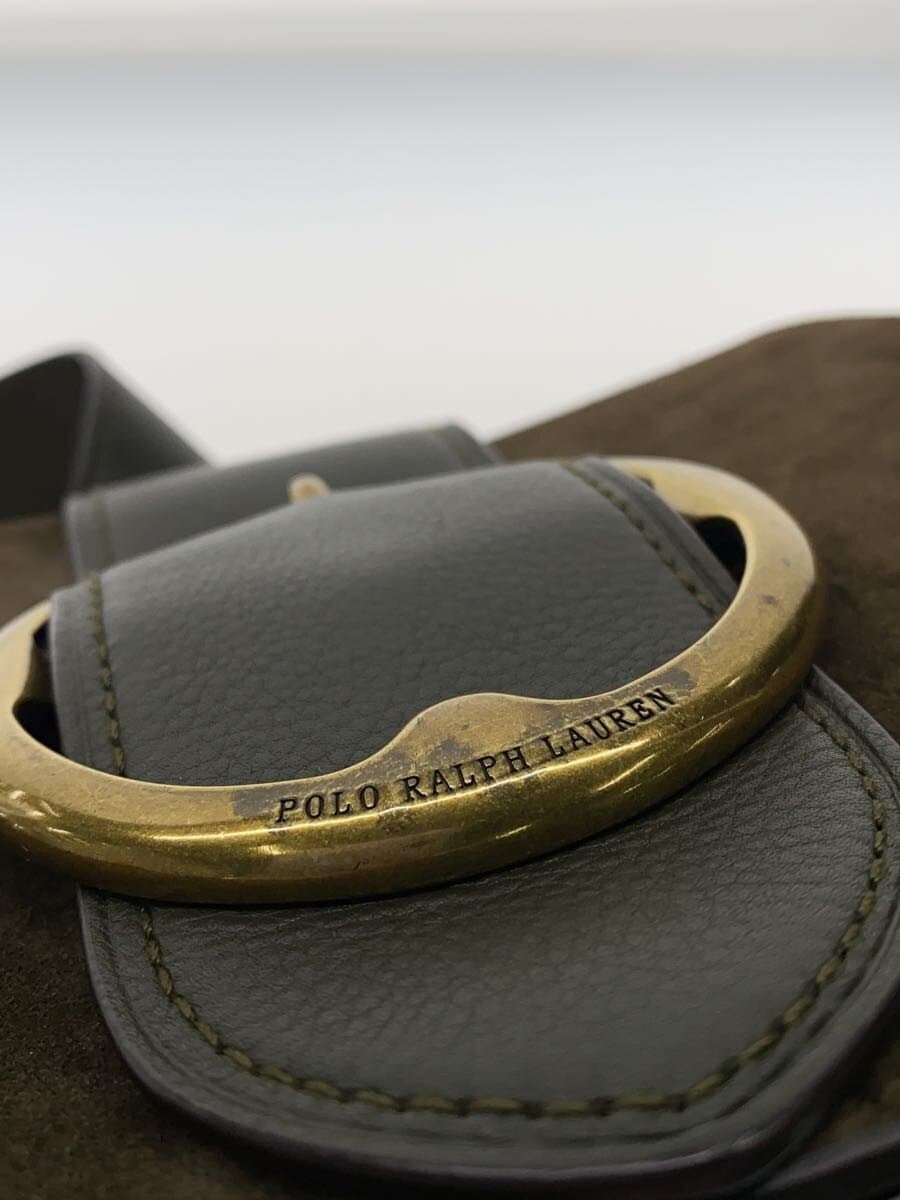 POLO RALPH LAUREN Shoulder Bag Suede KHK Solid Color 5