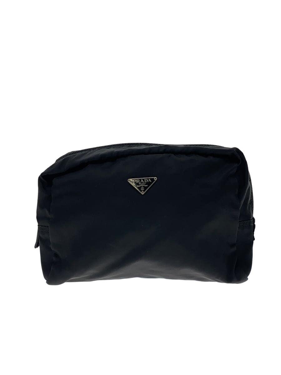PRADA Pouch Nylon Black Solid