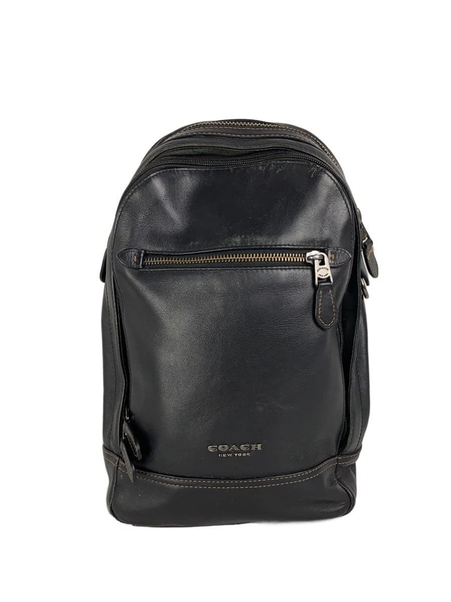 COACH Body Bag Leather Black F37598