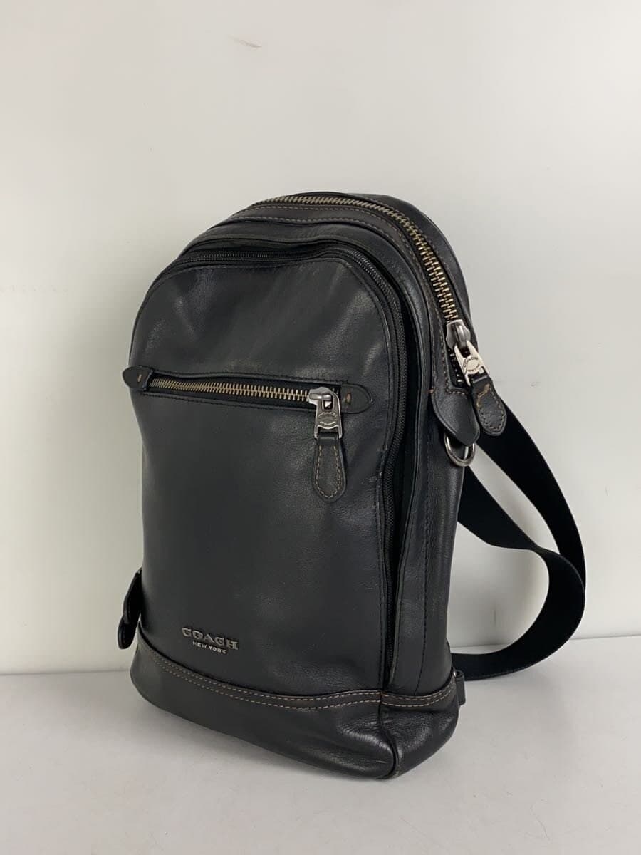 COACH Body Bag Leather Black F37598 2