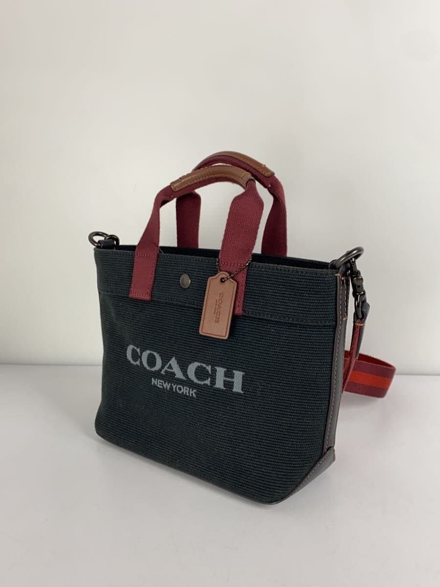 COACH Tote 20 Color Block Shoulder Bag Black CU299 2
