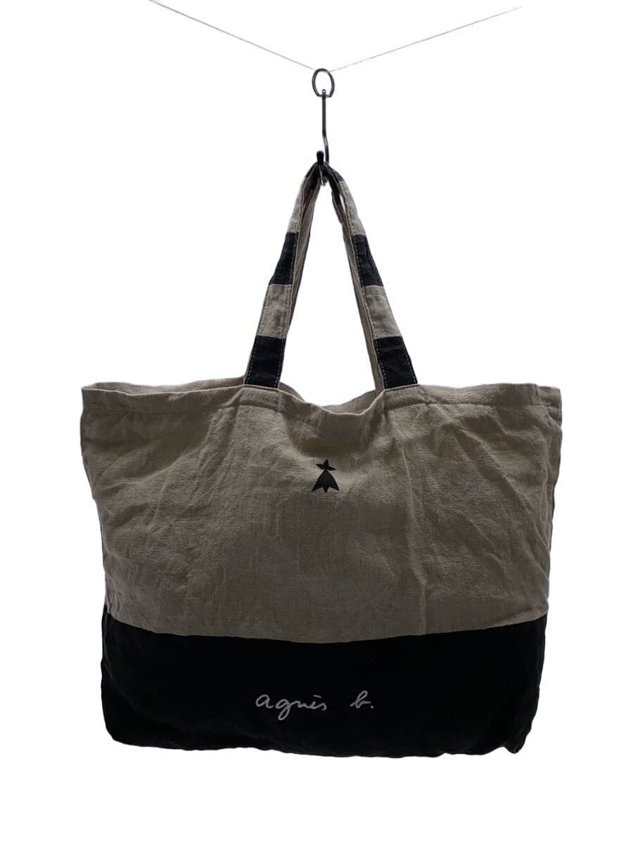 agnes b. tote bag linen GRY