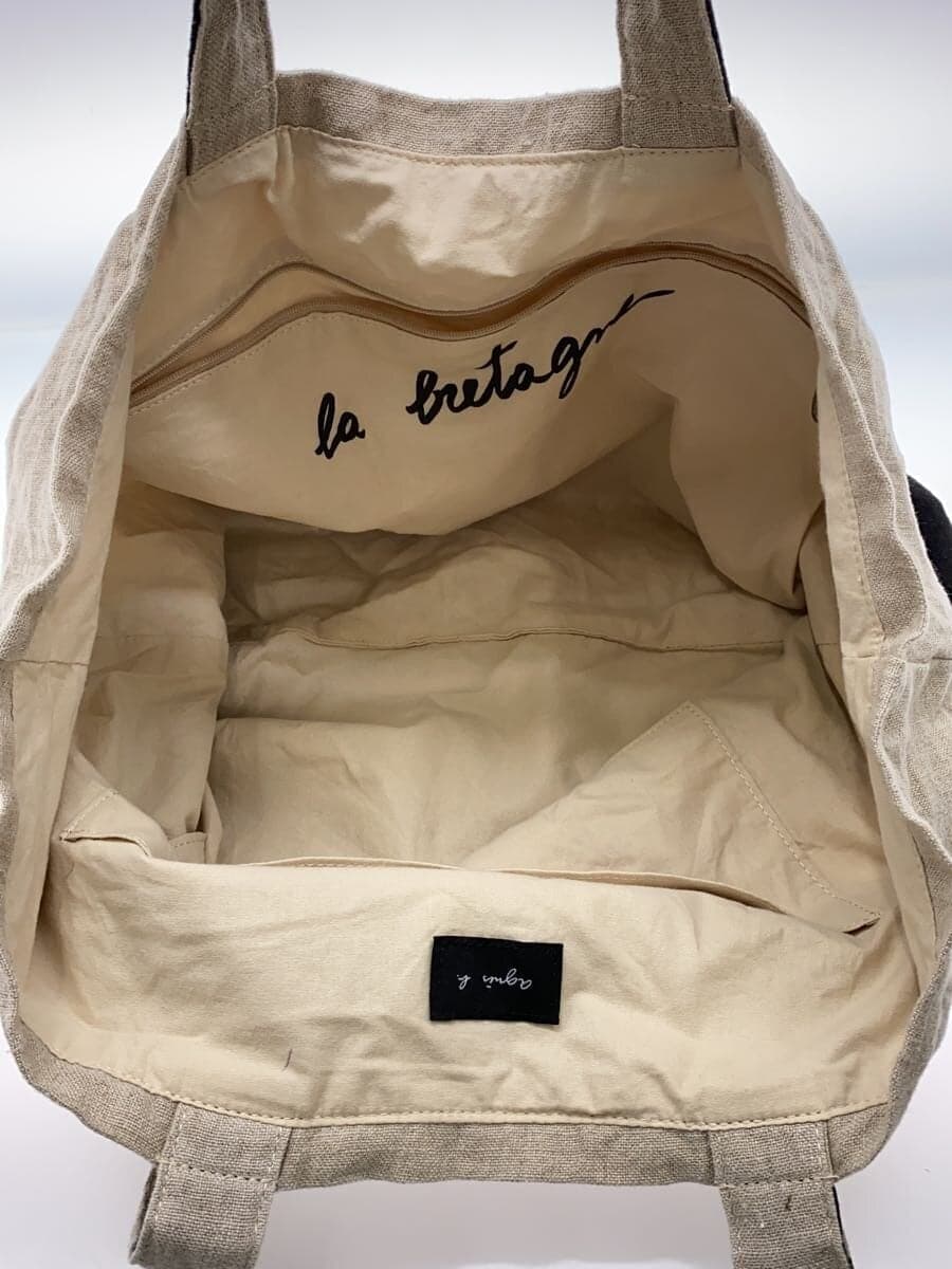 agnes b. tote bag linen GRY 6