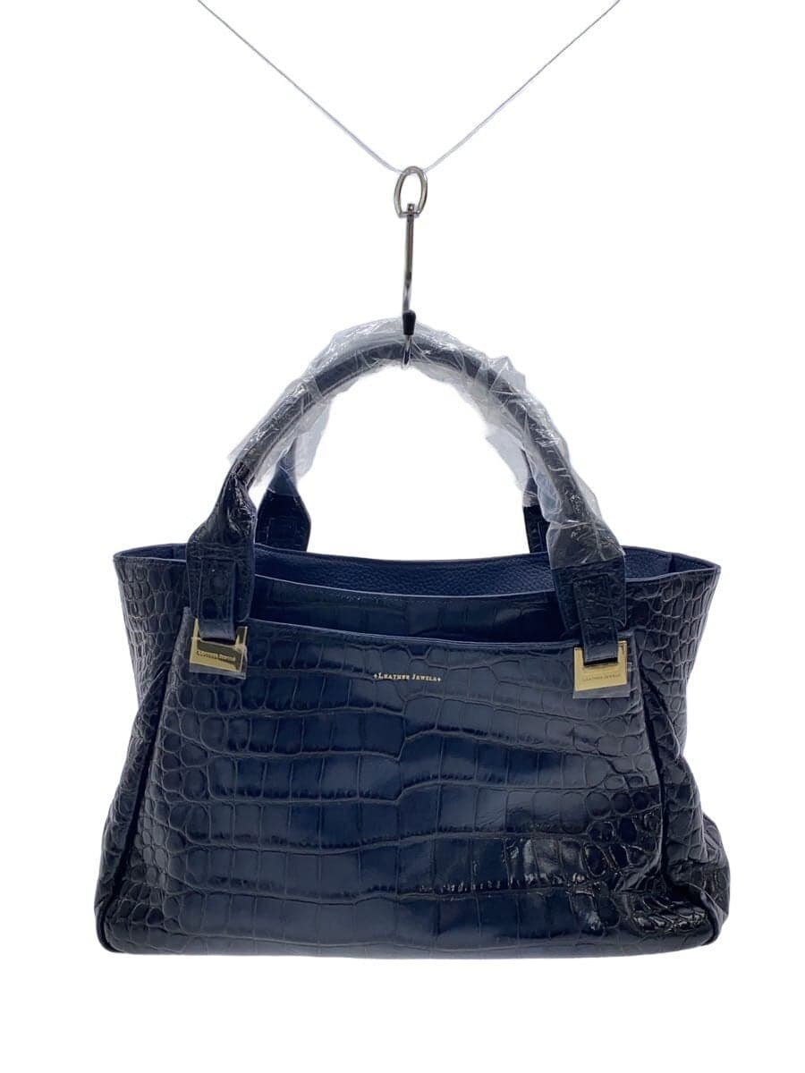 LEATHER JEWELS Handbag -- NVY
