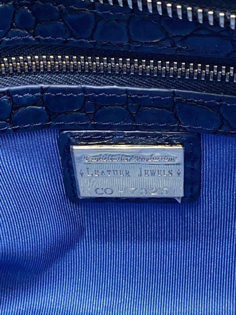 LEATHER JEWELS Handbag -- NVY 5