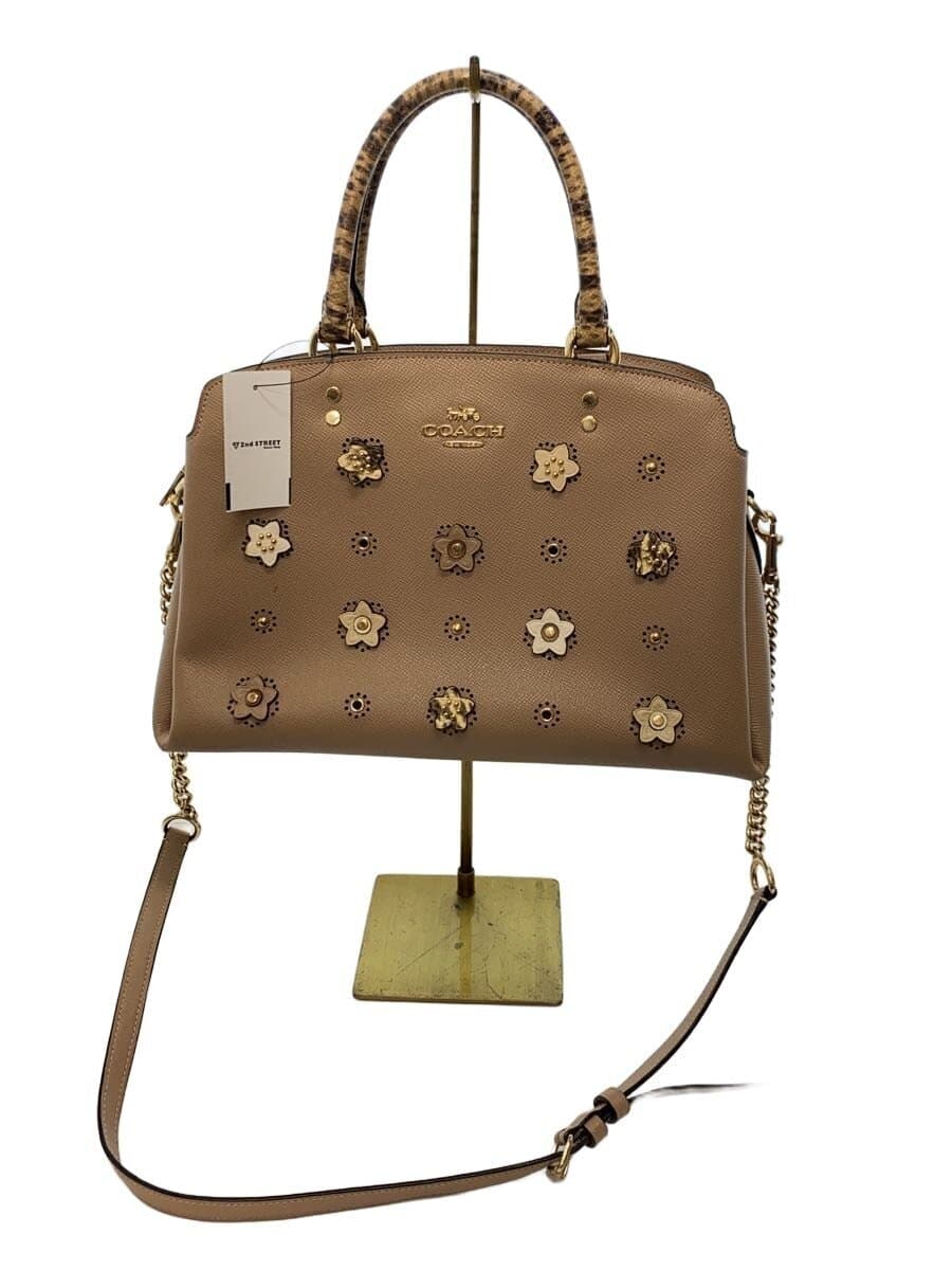 COACH Bag Leather BEG 91141