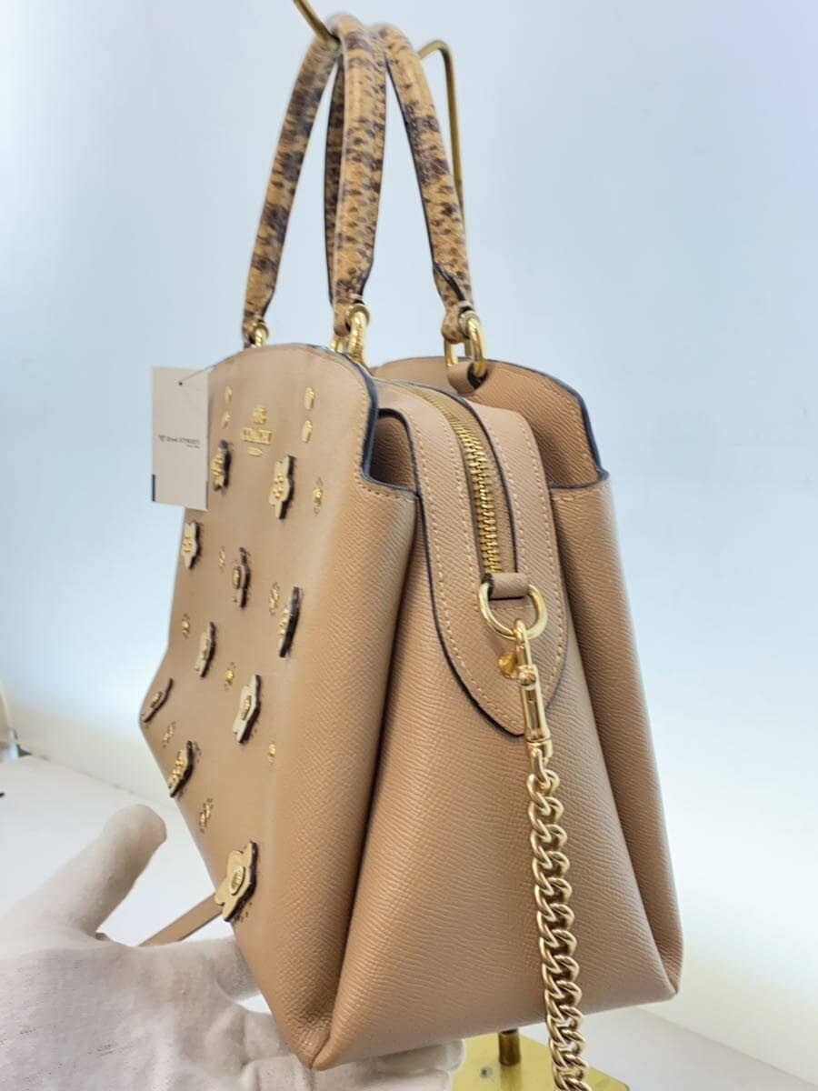 COACH Bag Leather BEG 91141 2