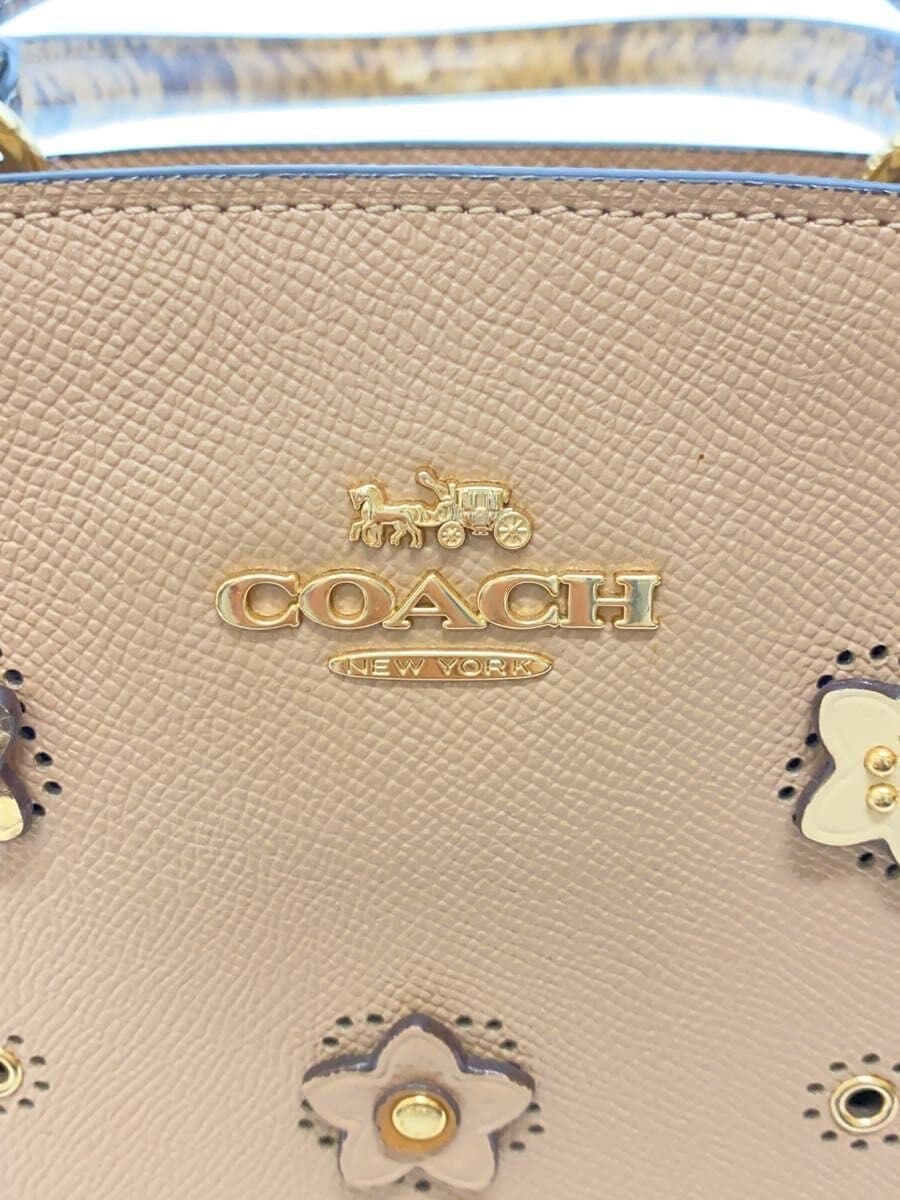 COACH Bag Leather BEG 91141 5