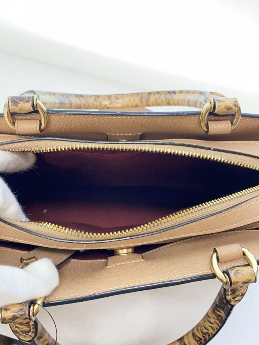 COACH Bag Leather BEG 91141 6