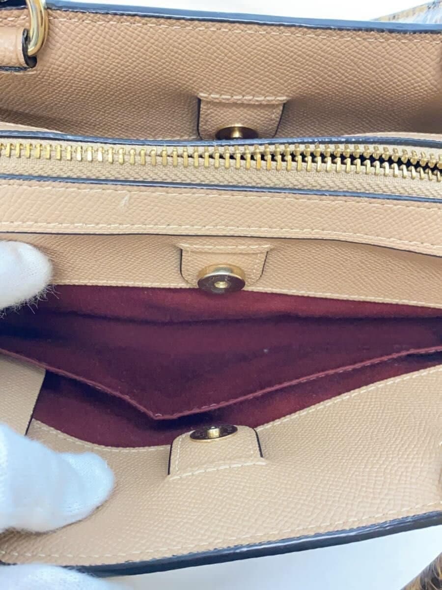 COACH Bag Leather BEG 91141 8