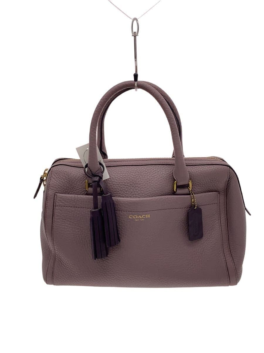 COACH Boston Bag Leather PNK Solid 25347