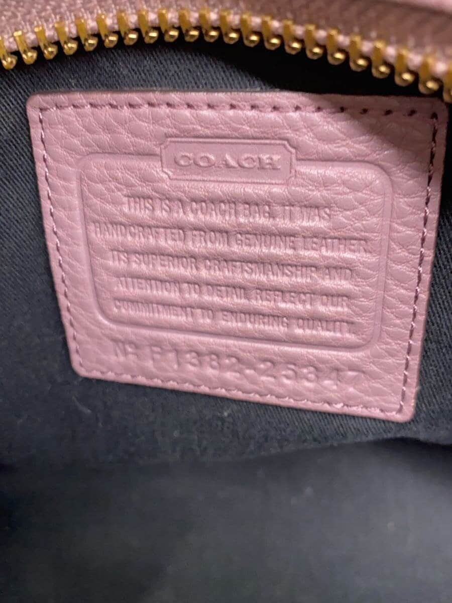 COACH Boston Bag Leather PNK Solid 25347 5