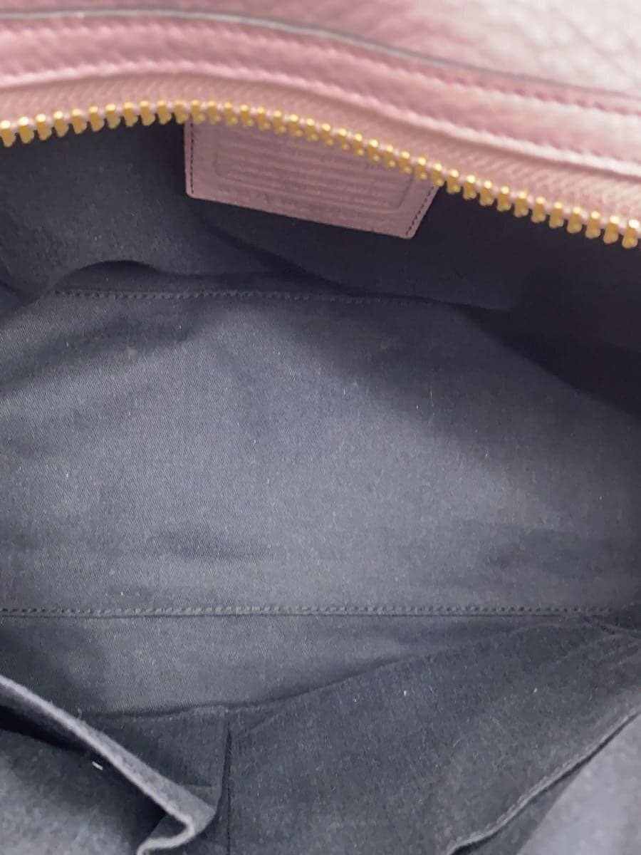 COACH Boston Bag Leather PNK Solid 25347 6