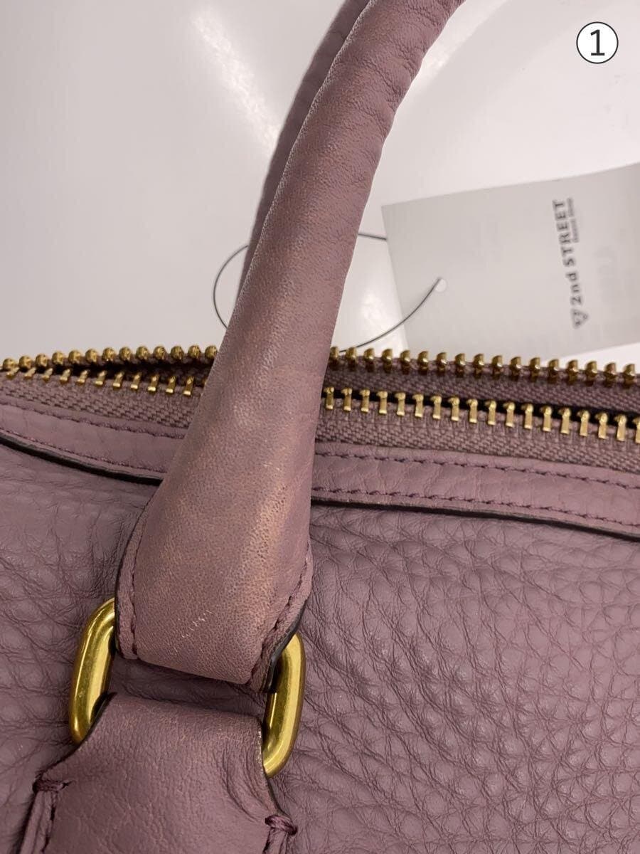 COACH Boston Bag Leather PNK Solid 25347 7