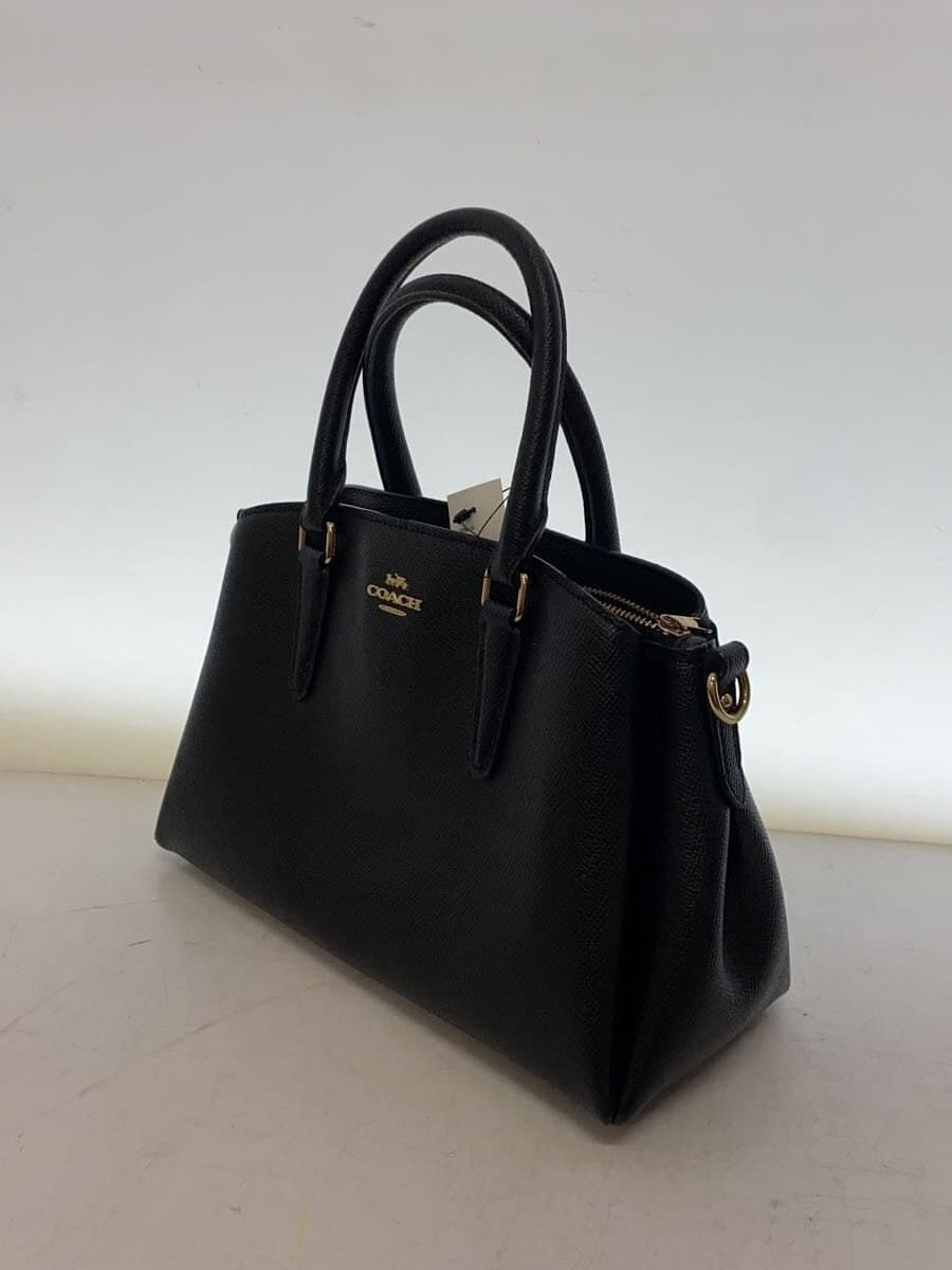 COACH Handbag Leather BLK Solid F28977 2