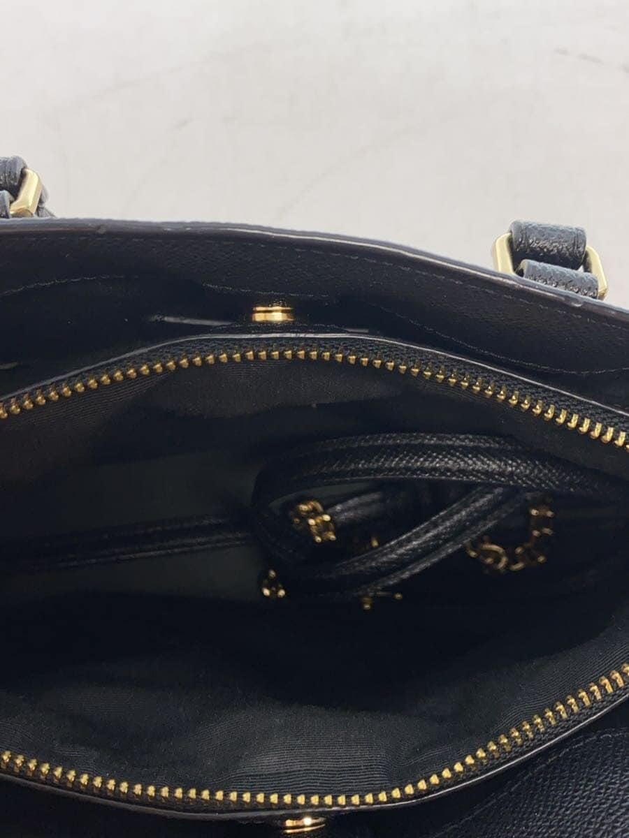 COACH Handbag Leather BLK Solid F28977 6